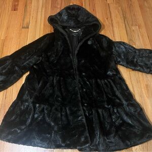 Jones New York Brown Faux Fur Coat